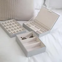 Pebble Grey Classic Jewellery Box