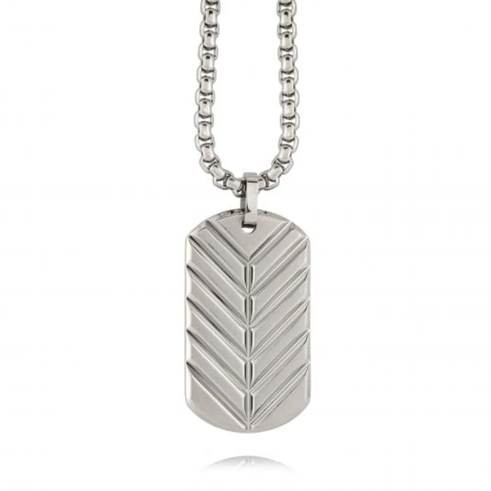 Stainless Steel 22" Chevron Dog Tag