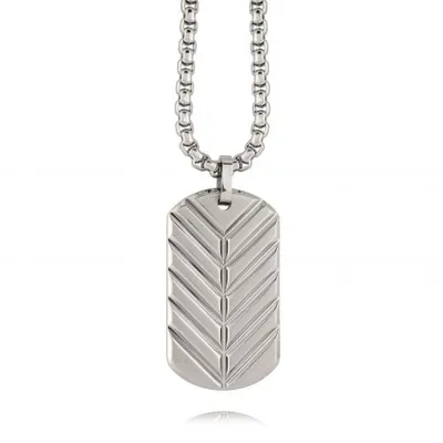 Stainless Steel 22" Chevron Dog Tag