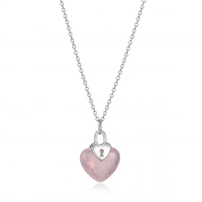 Elle Lock & Key Heart Necklace