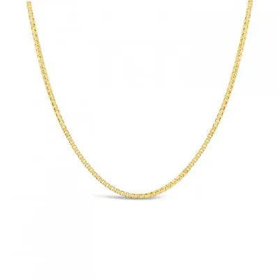 14K Yellow Gold 24" 1.00mm Box Link Chain