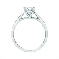 14K White Gold Oval Diamond Solitaire Ring 0.70CT I1/I