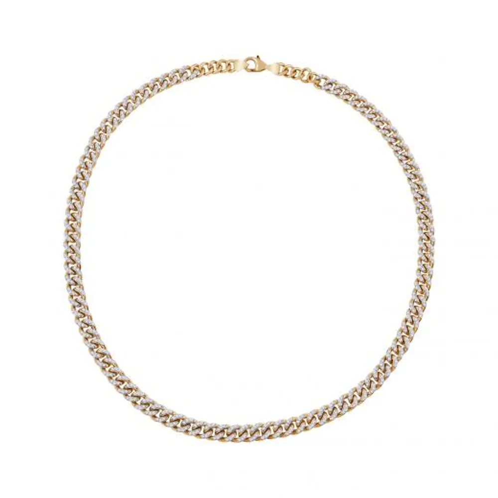 10K Yellow Gold 6.25CTW Diamond Cuban Chain