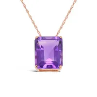 10K Rose Gold Amethyst Pendant