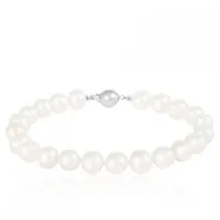 Sterling Silver Freshwater Pearl 8" Bracelet