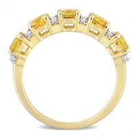 Julianna B Sterling Silver Citrine & White Topaz Ring