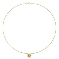 Julianna B 10K Yellow Gold Citrine & Diamond Necklace