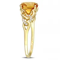 Julianna B 10K Yellow Gold Madeira Citrine & Diamond Ring