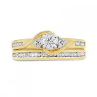 10K Yellow Gold 0.50CTW Diamond Bridal Ring Set