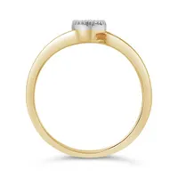 10K Yellow Gold 0.10CTW Diamond Marquise Shaped Promise Ring