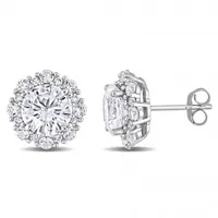 Julianna B 10K White Gold Created White Sapphire Earrings