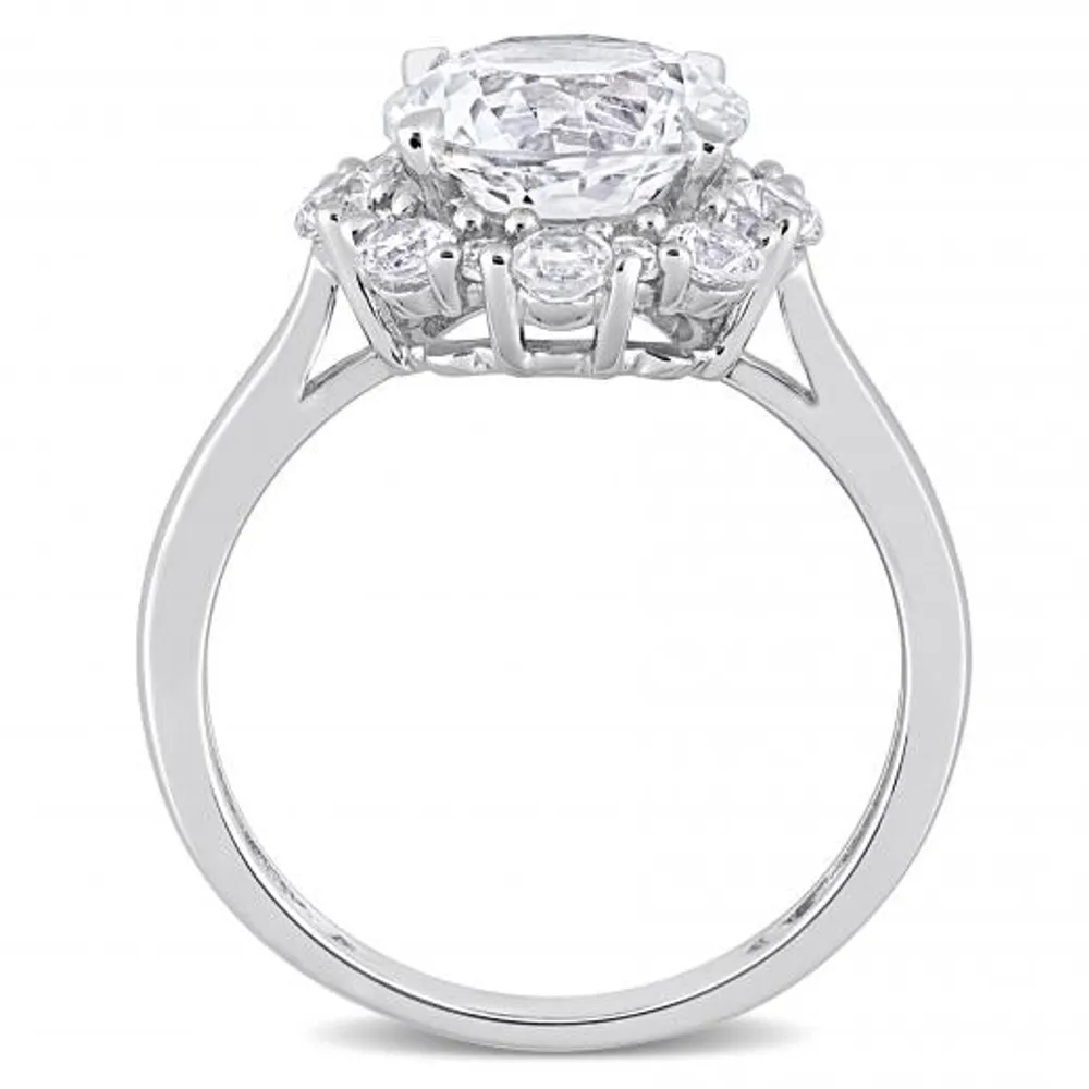 Julianna B 10K White Gold Created White Sapphire Ring