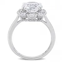 Julianna B 10K White Gold Created White Sapphire Ring