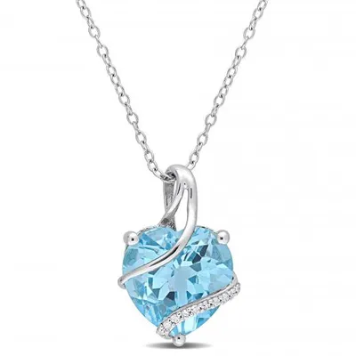 Julianna B Sterling Silver Sky Blue Topaz Pendant