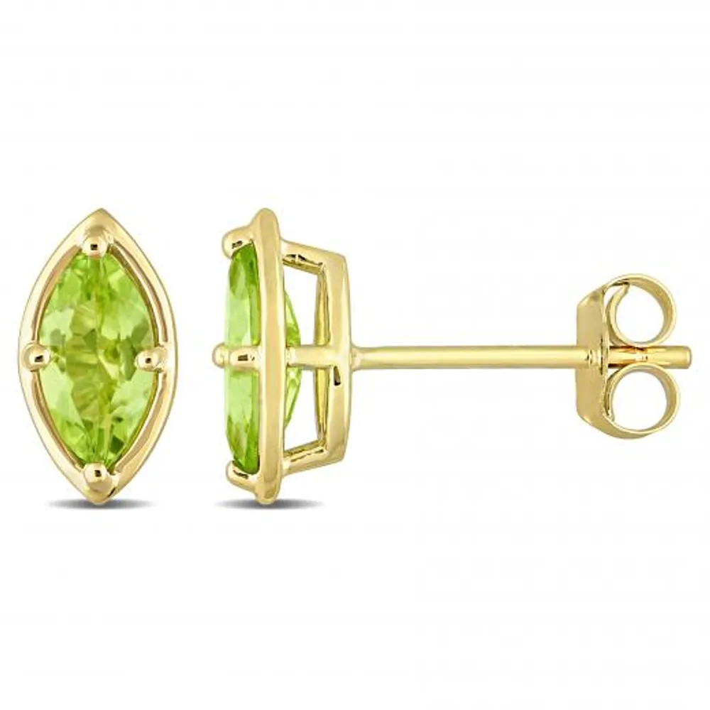 Julianna B 14K Yellow Gold Peridot Stud Earrings