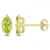 Julianna B 14K Yellow Gold Peridot Stud Earrings