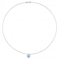 Julianna B 10K White Gold Sky Blue Topaz and White Topaz Necklace