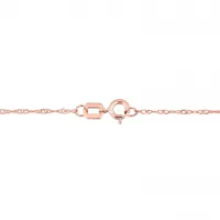 Julianna B 10K Rose Gold Oval Amethyst and Diamond Necklace