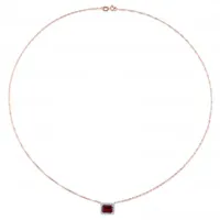 Julianna B 10K Rose Gold Garnet and Diamond Necklace