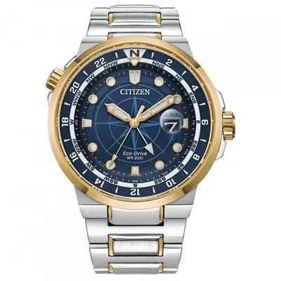 Citizen Men's Endeavor GMT Eco-Drive Stainless Steel Watch