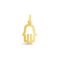 10K Yellow Gold Hamsa Pendant