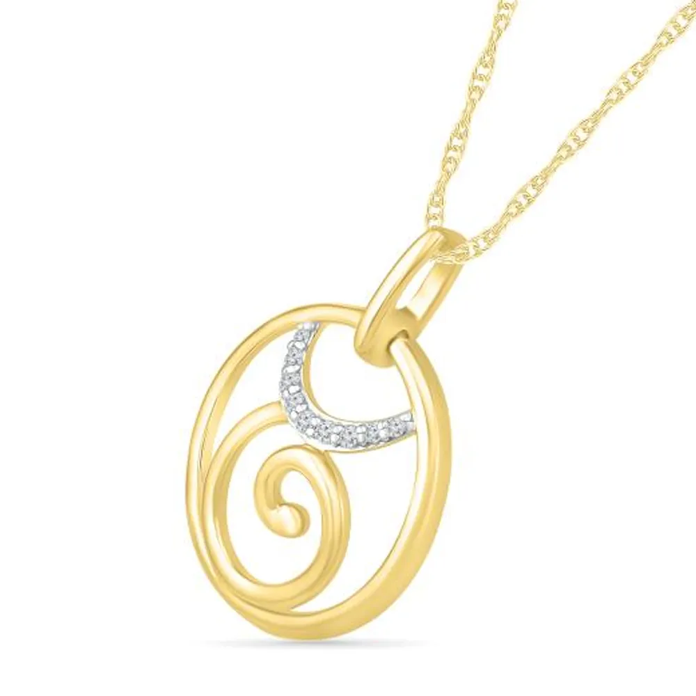 10K Yellow Gold Taurus Diamond Pendant