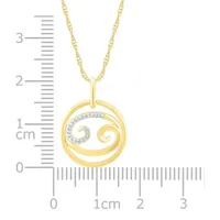 10K Yellow Gold Cancer Diamond Pendant