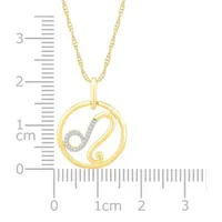 10K Yellow Gold Leo Diamond Pendant