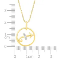 10K Yellow Gold Sagittarius Diamond Pendant