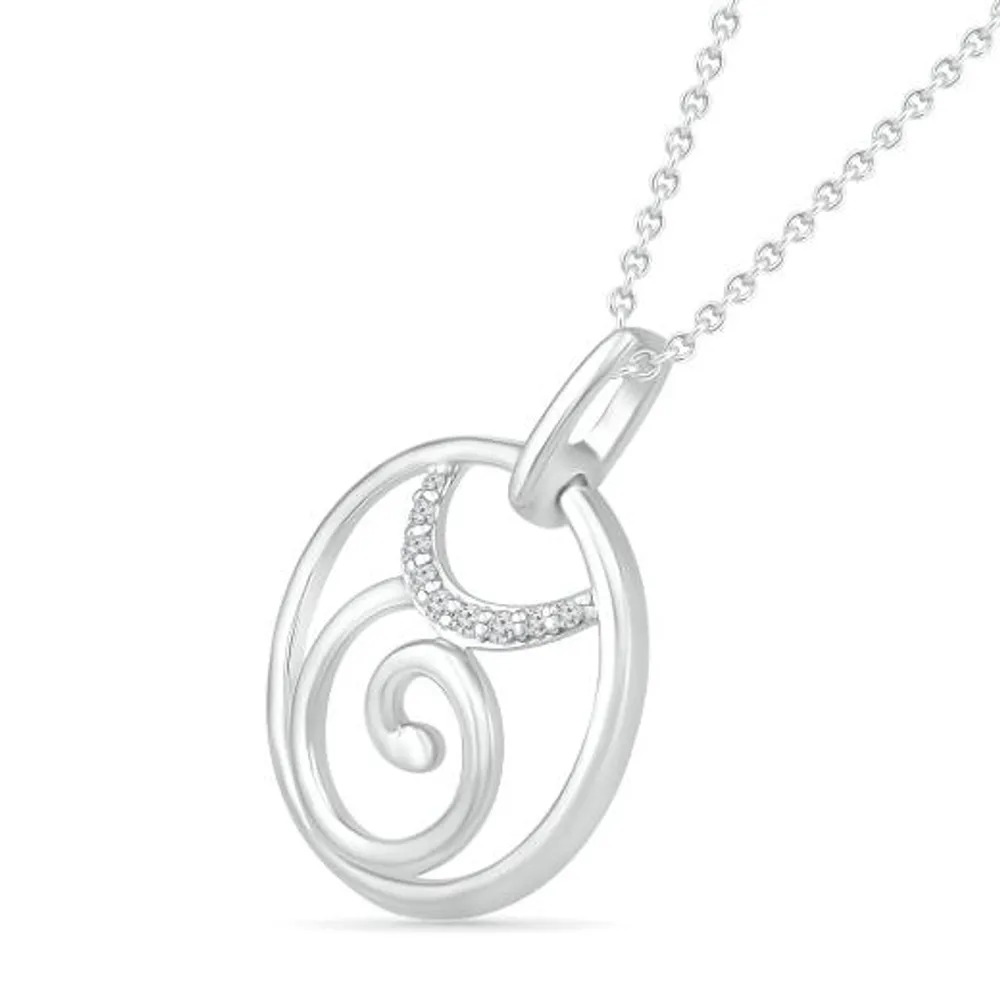 Sterling Silver Taurus Diamond Pendant