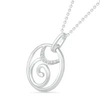 Sterling Silver Taurus Diamond Pendant