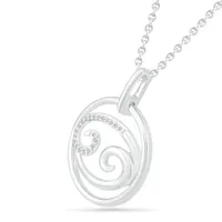 Sterling Silver Cancer Diamond Pendant