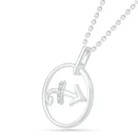 Sterling Silver Sagittarius Diamond Pendant