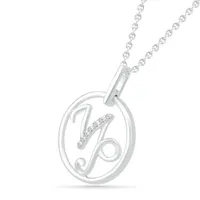 Sterling Silver Capricorn Diamond Pendant