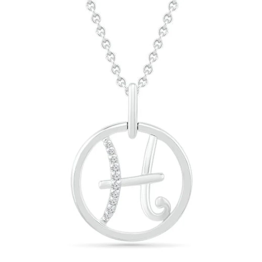 Sterling Silver Pisces Diamond Pendant