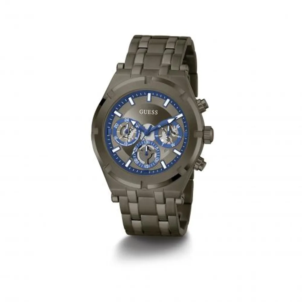 Guess Men's Grey Stainless Steel Multifunction Watch