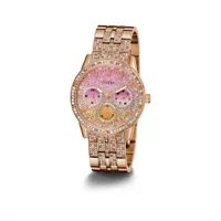 Guess Women's Stainless Steel Rose Gold-Tone Multifunction Watch