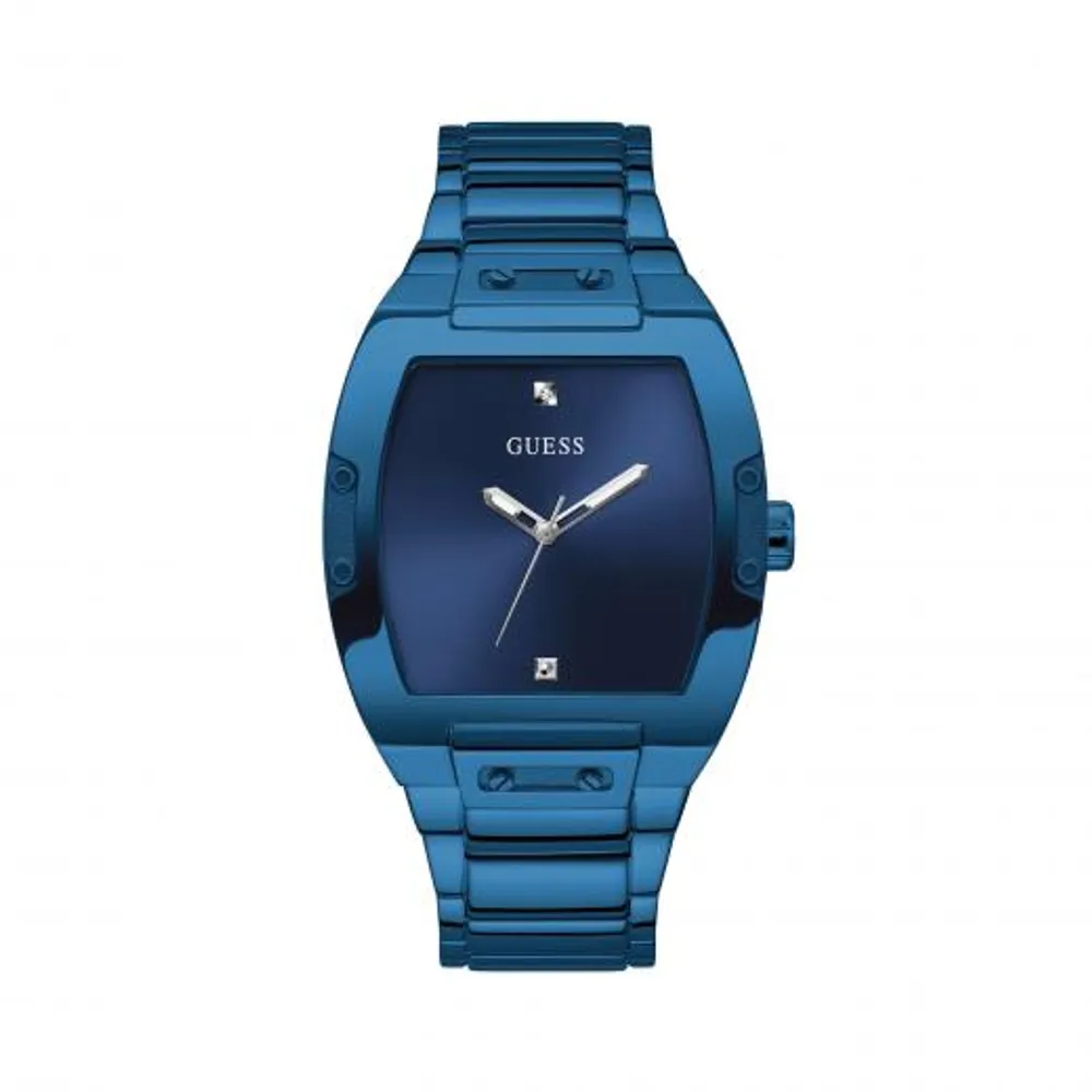 Guess Men's Blue Stainless Steel Analog Watch