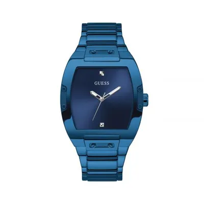 Guess Men's Blue Stainless Steel Analog Watch