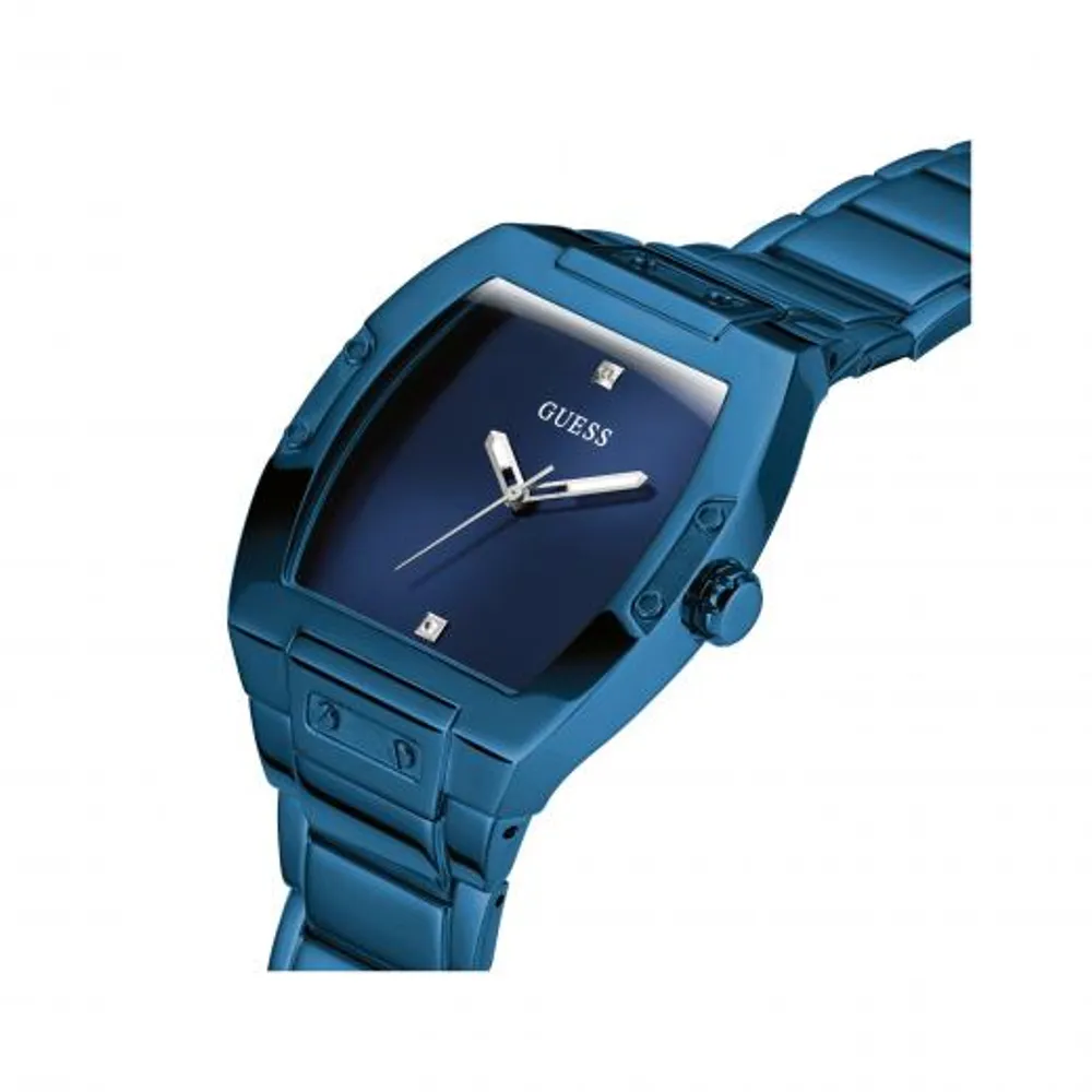 Guess Men's Blue Stainless Steel Analog Watch