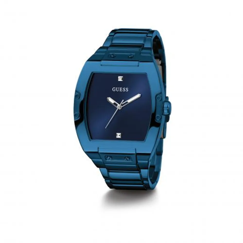 Guess Men's Blue Stainless Steel Analog Watch