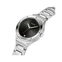 Guess Men's Stainless Steel Silver-Tone Analog Watch