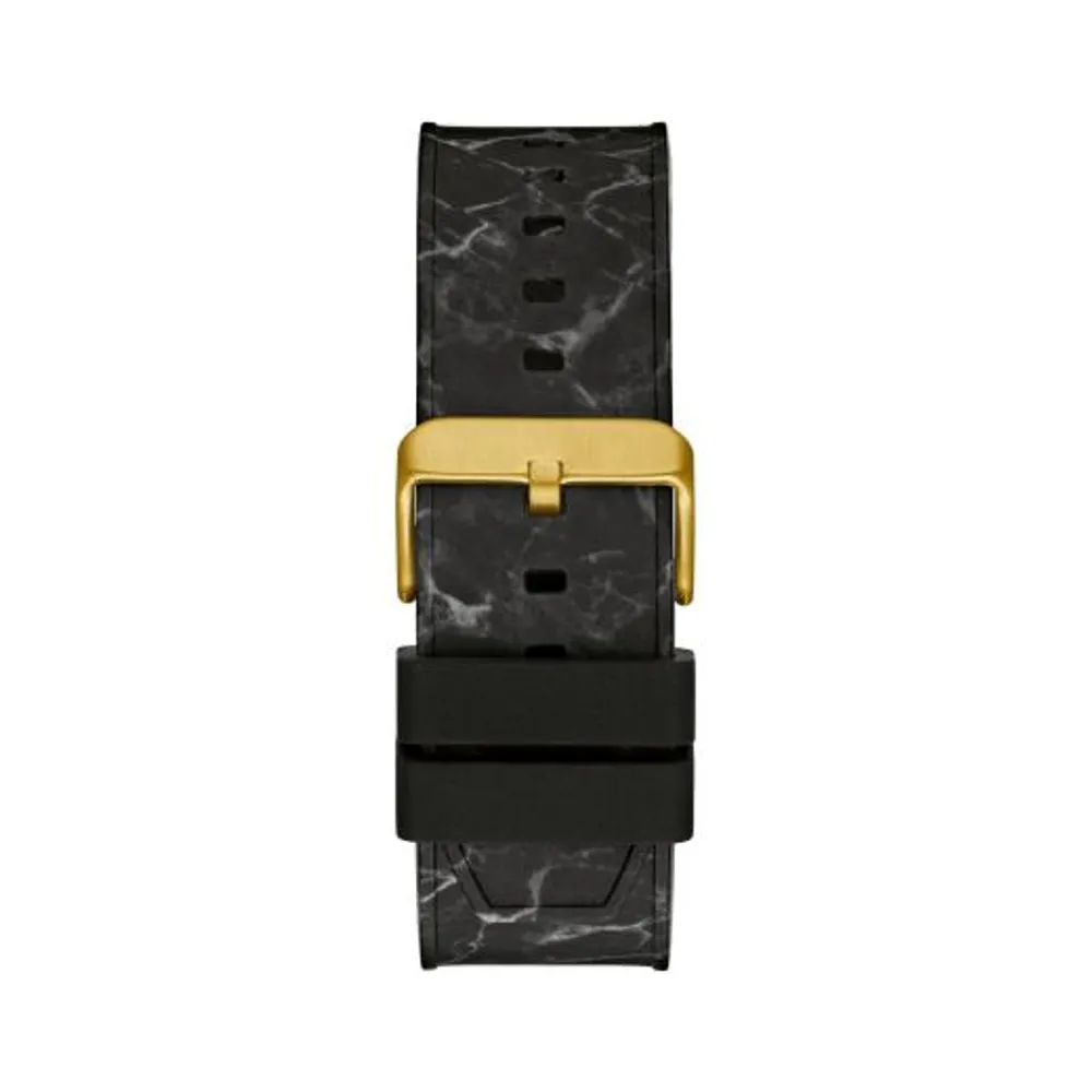 Guess Men's Stainless Steel Gold-Tone and Black Digital Watch