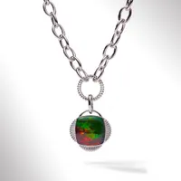 KORITE ORIGINS Sterling Silver Ammolite Necklace