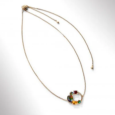 KORITE RADIANT Sterling Silver 18K Gold Plated Ammolite