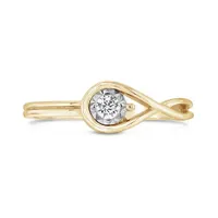 10K Yellow Gold 0.10CTW Diamond Promise Ring