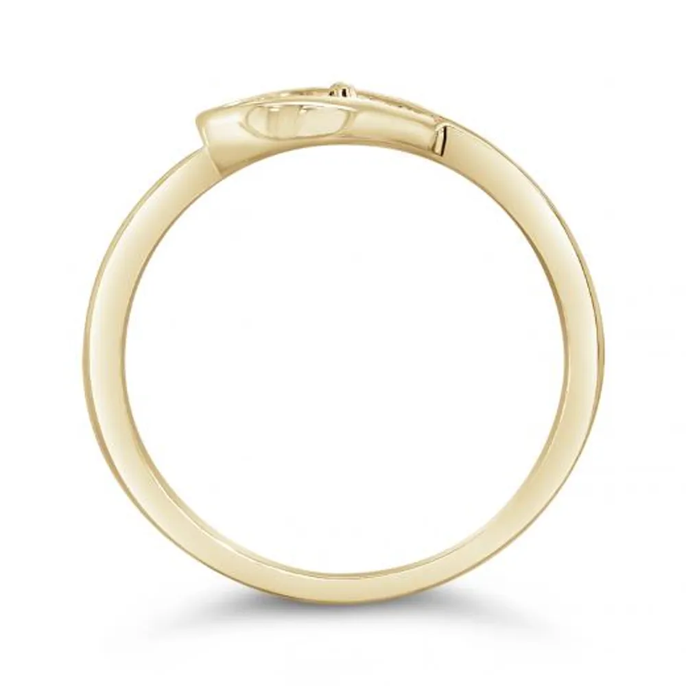 10K Yellow Gold 0.10CTW Diamond Promise Ring