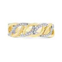 10K Yellow Gold 0.14CTW Diamond Fashion Band