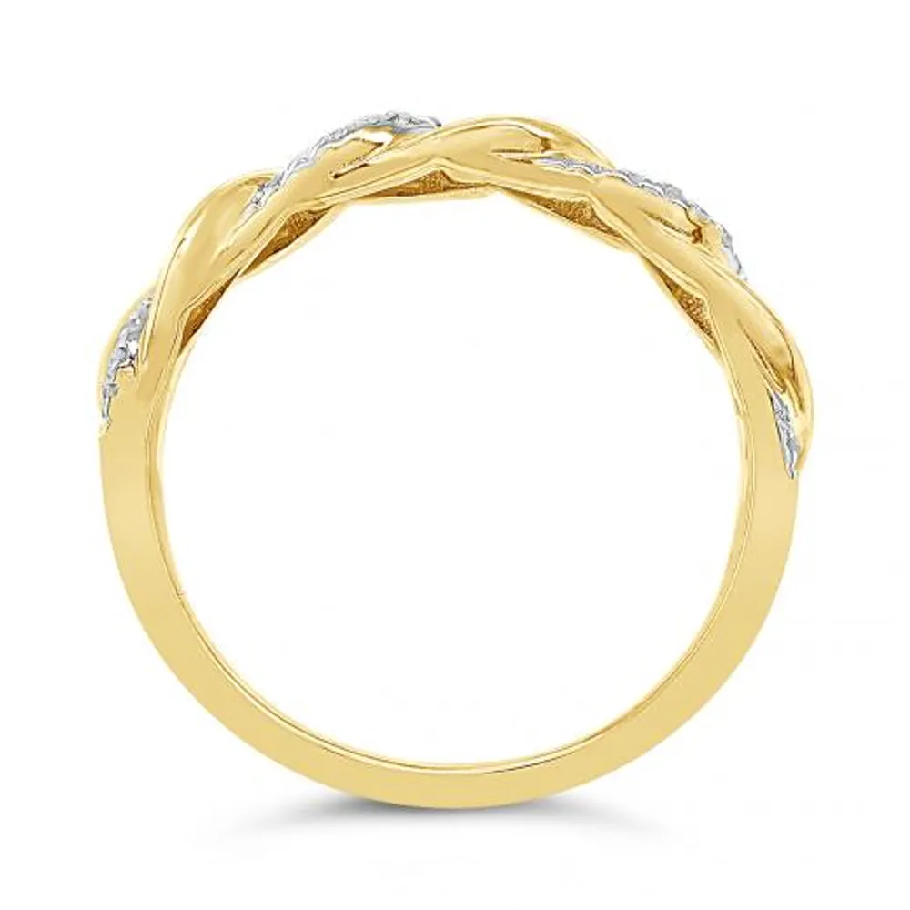 10K Yellow Gold 0.14CTW Diamond Fashion Band