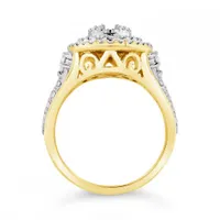 10K Yellow Gold 1.00CTW Diamond Oval Shaped Fashion Ring